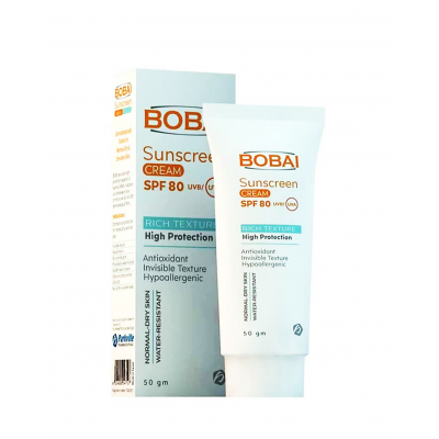 BOBAI SUNSCREEN CREAM SPF 80+ RICH TEXTURE HIGH PROTECTION 50 GM